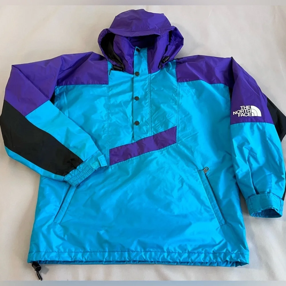 Vintage 90s North Face Made in USA Goretex anorak‎ windbreaker pullover Sz S